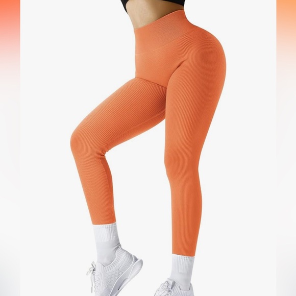 ribbed squat proof yoga/workout leggings - Picture 3 of 4